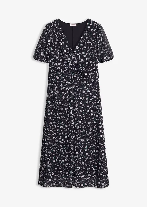 Abito di jersey e mesh fine, bonprix