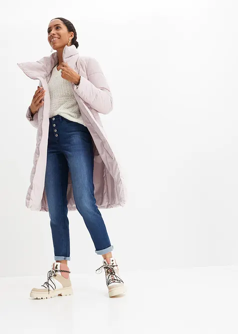 Jeans termici boyfriend con interno morbido, vita media, bonprix