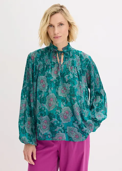 Tunica di chiffon con fantasia paisley, bonprix