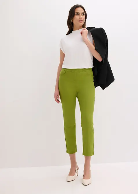 Pantaloni cropped elasticizzati, bonprix