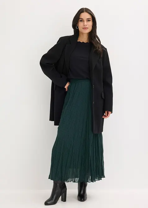 Gonna in chiffon con effetto stropicciato, bonprix
