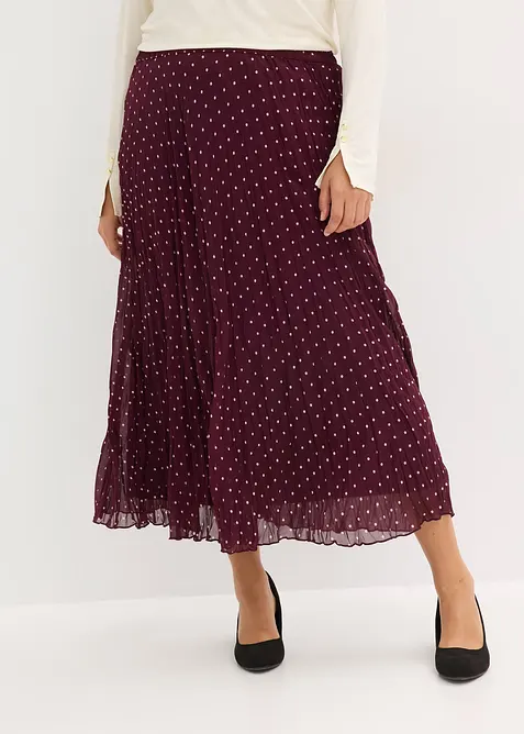 Gonna in chiffon con effetto stropicciato, bonprix