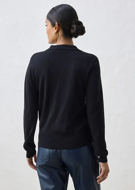 Polo in misto seta, bonprix