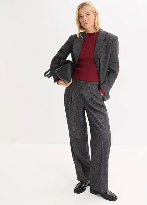 Blazer oversize in misto viscosa fine, bonprix