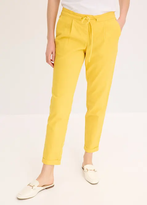 Pantaloni in misto lino, bonprix