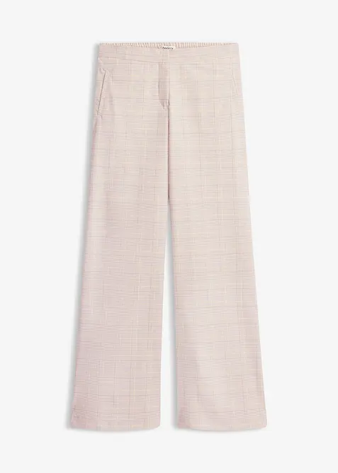 Pantaloni larghi in principe di Galles con viscosa, bonprix