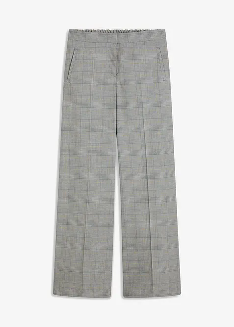 Pantaloni larghi in principe di Galles con viscosa, bonprix