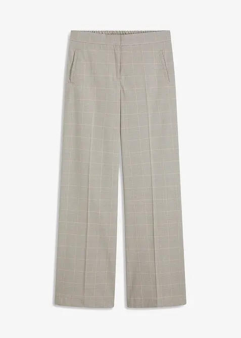 Pantaloni larghi in principe di Galles con viscosa, bonprix