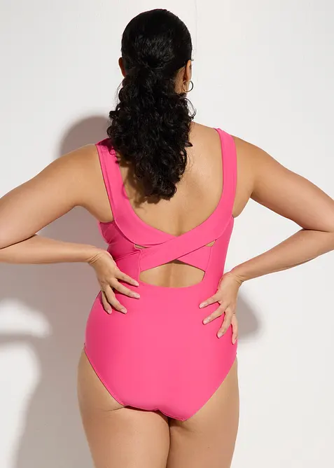 Costume intero con scollatura a V ed effetto modellante medio, bonprix