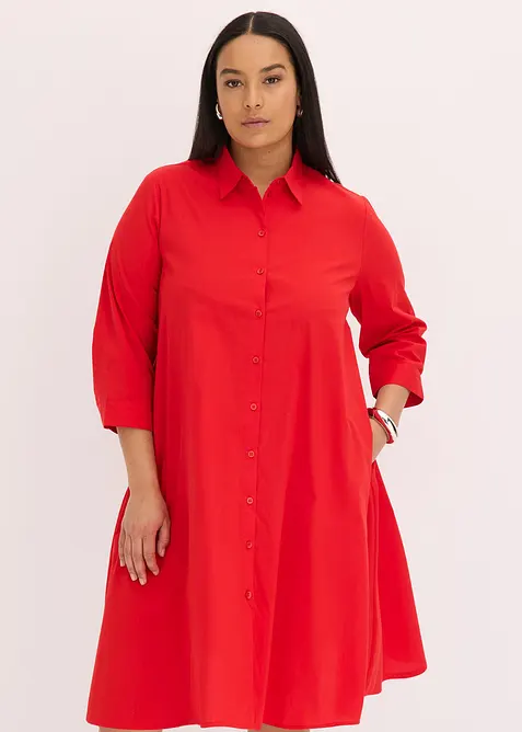 Abito chemisier in popeline compatto, bonprix