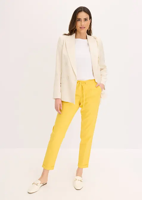 Pantaloni in misto lino, bonprix
