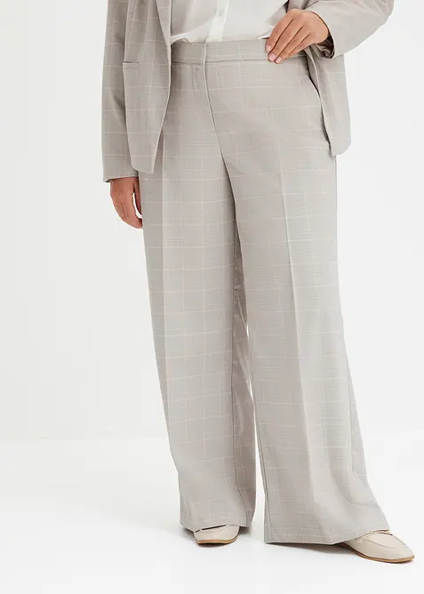Pantaloni larghi in principe di Galles con viscosa, bonprix