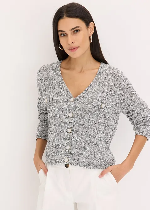 Cardigan in maglia boucl&eacute;, bonprix
