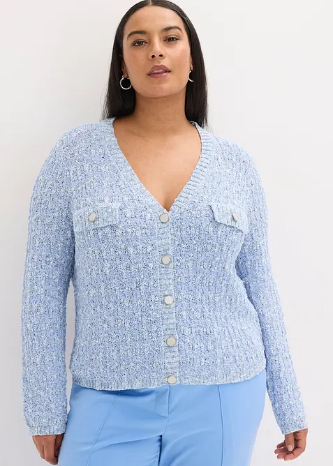 Cardigan in maglia boucl&eacute;, bonprix