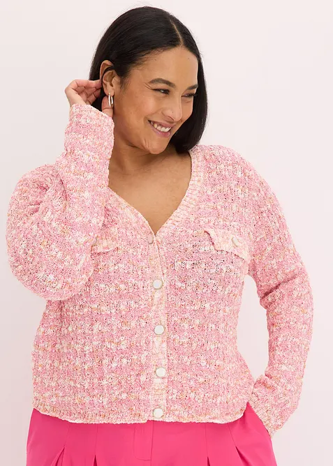 Cardigan in maglia boucl&eacute;, bonprix