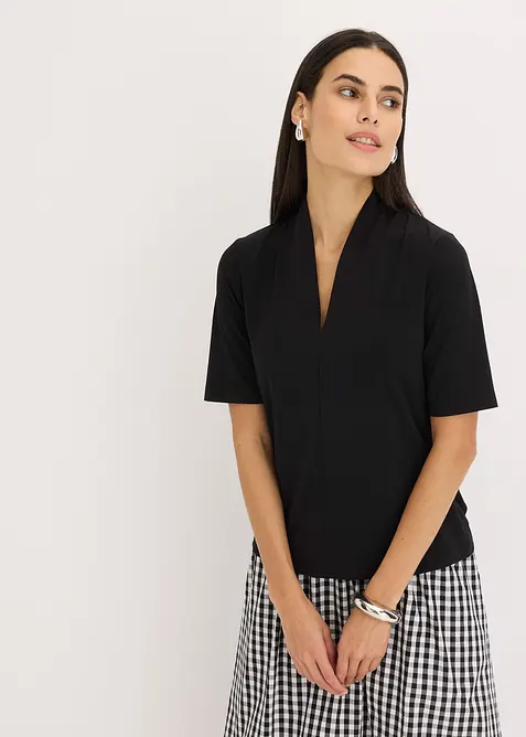 Maglia con collo a calice, bonprix