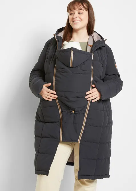 Giubbotto trapuntato pr&eacute;maman 3 in 1 con inserto babywearing e poliestere riciclato, bonprix