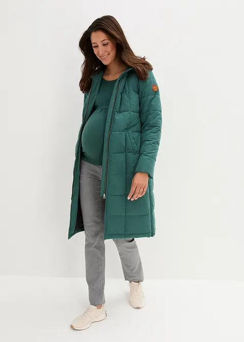 Giubbotto trapuntato pr&eacute;maman 3 in 1 con inserto babywearing e poliestere riciclato, bonprix