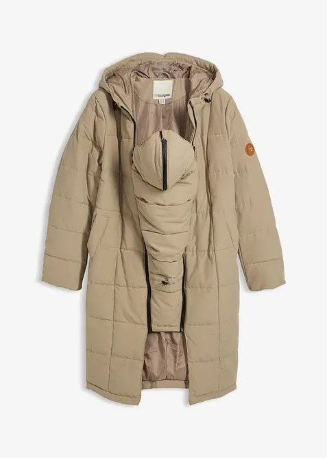 Giubbotto trapuntato pr&eacute;maman 3 in 1 con inserto babywearing e poliestere riciclato, bonprix