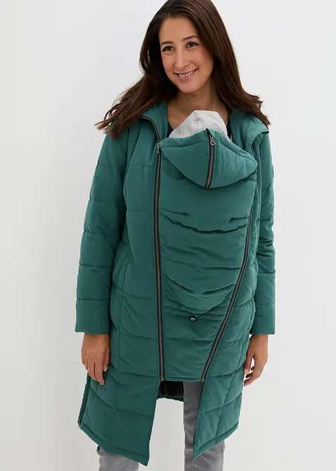 Giubbotto trapuntato pr&eacute;maman 3 in 1 con inserto babywearing e poliestere riciclato, bonprix