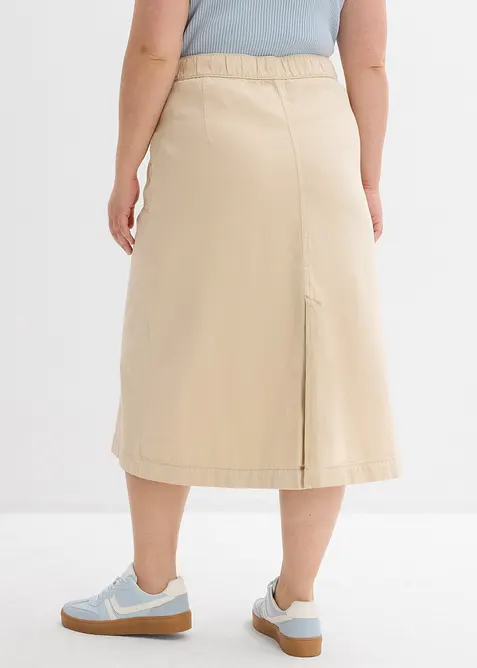 Gonna in twill di puro cotone, bonprix