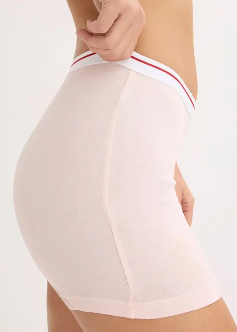 Boxer aderenti e comodi di media lunghezza con cotone (pacco da 4), bonprix