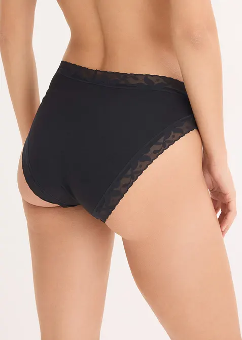 Slip alto con pizzo (pacco da 5), bonprix