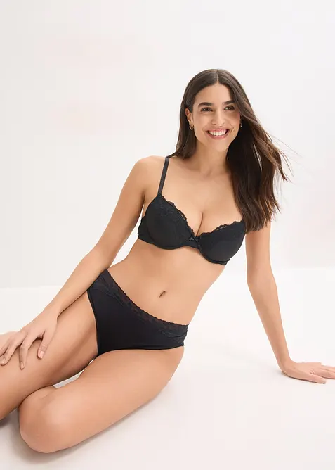 Slip alto con pizzo (pacco da 5), bonprix