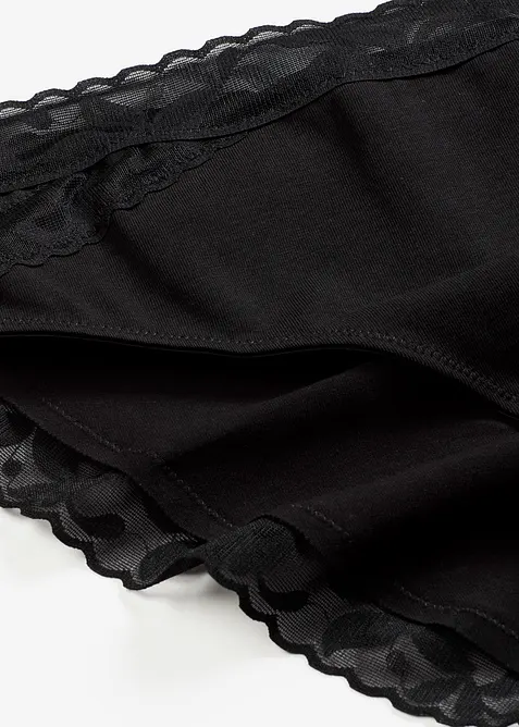 Slip alto con pizzo (pacco da 5), bonprix