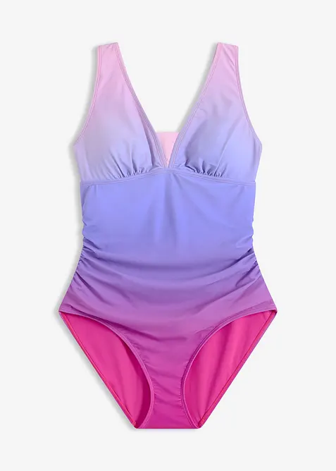 Costume intero con arricciatura ed effetto modellante medio, bonprix