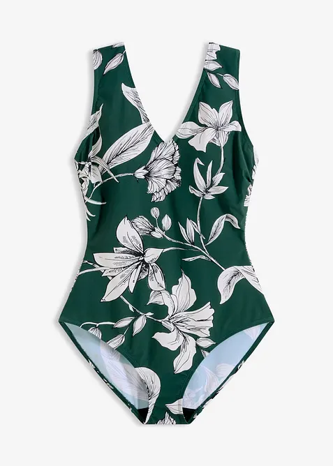 Costume intero con spalline larghe ed effetto modellante leggero, bonprix