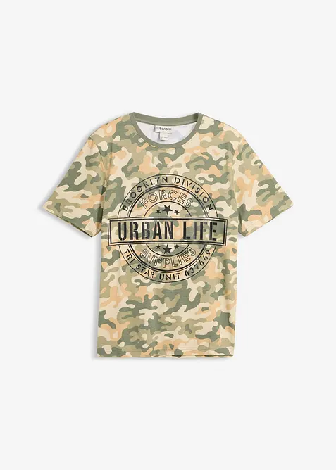 T-shirt in puro cotone biologico, slim fit, bonprix