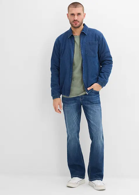 Maglia a maniche lunghe in puro cotone effetto lavato, bonprix