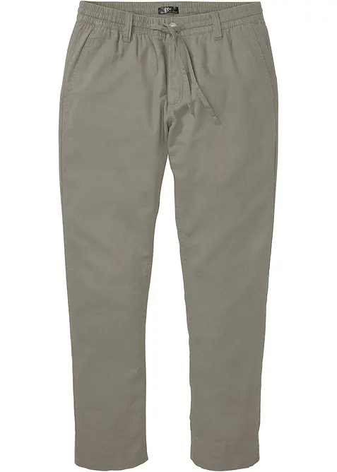 Pantaloni chino regular fit in fresco misto lino, straight, bonprix