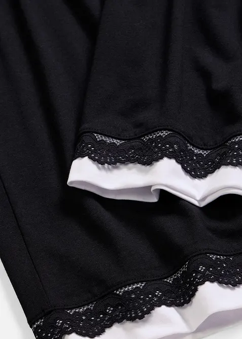 Pantaloni culotte larghi  da pigiama in misto viscosa morbido, bonprix