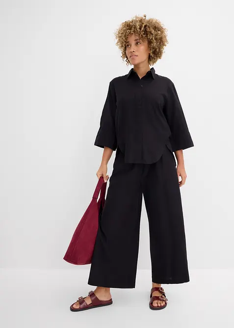 Camicia in misto lino fresco, bonprix