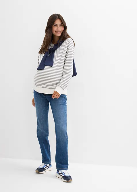 Jeans pr&eacute;maman 2 in 1 da indossare sia prima che dopo il parto, straight, bonprix