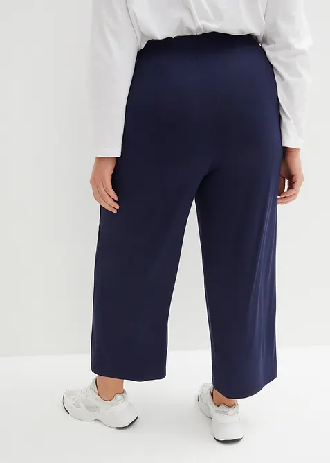 Pantaloni cropped in jersey di misto viscosa fluido, bonprix