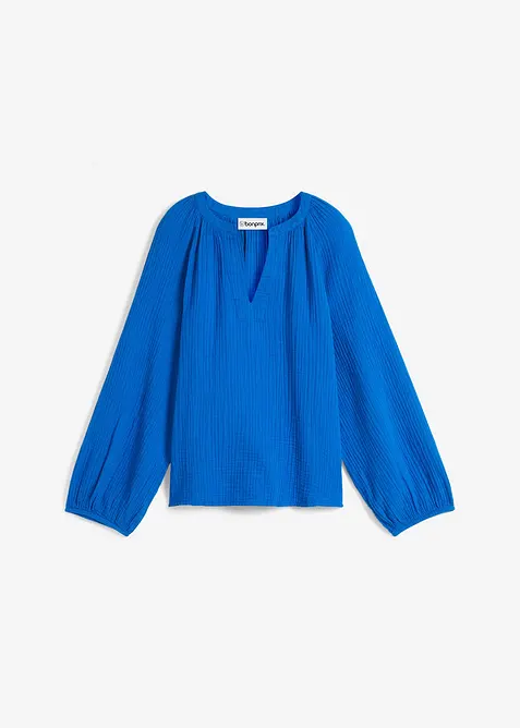 Blusa oversize in mussola di puro cotone, bonprix