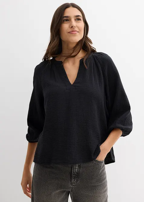Blusa oversize in mussola, bonprix