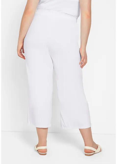 Pantaloni cropped in jersey di misto viscosa fluido, bonprix