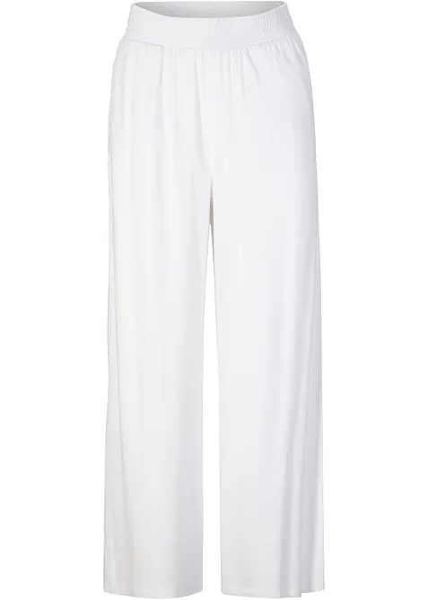 Pantaloni cropped in jersey di misto viscosa fluente, bonprix