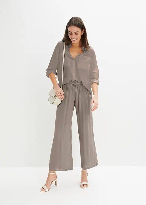 Pantaloni in viscosa con elastico in vita, bonprix