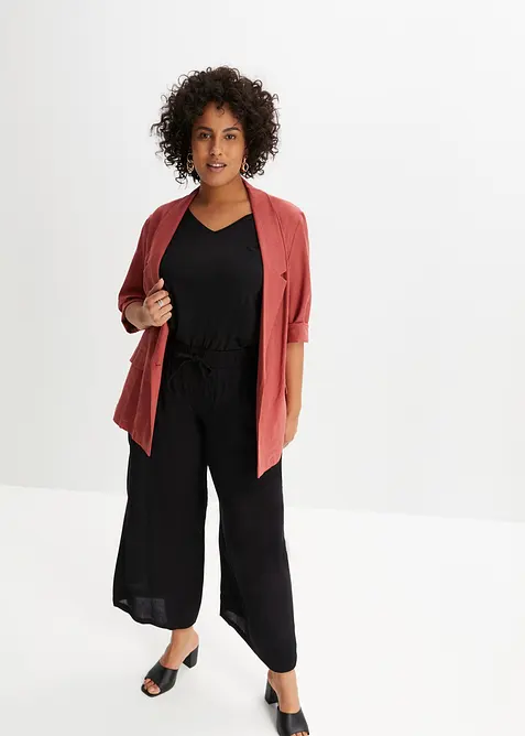 Pantaloni in viscosa con elastico in vita, bonprix