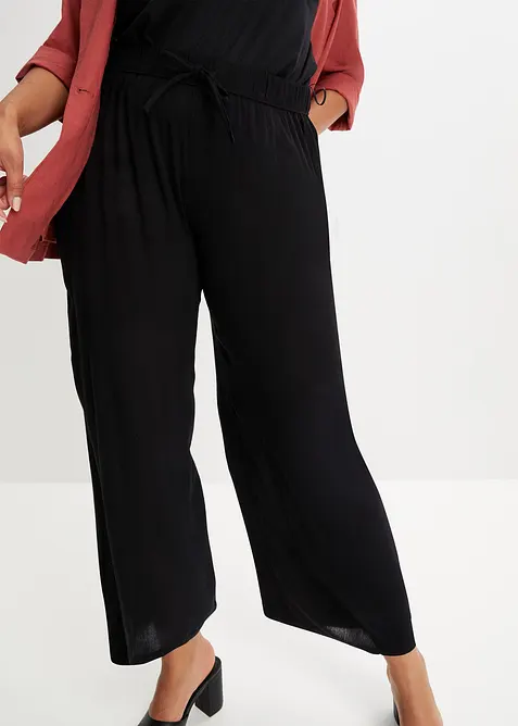Pantaloni in viscosa con elastico in vita, bonprix