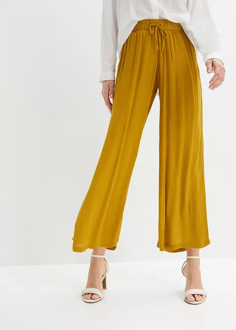 Pantaloni in viscosa con elastico in vita, bonprix