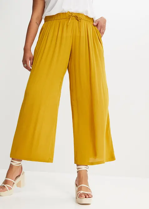 Pantaloni in viscosa con elastico in vita, bonprix