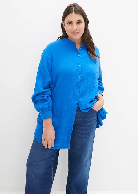 Camicia lunga in mussola leggera, bonprix