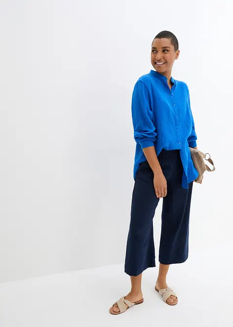 Camicia lunga in mussola leggera, bonprix