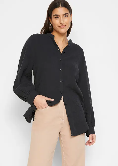 Camicia lunga in mussola leggera, bonprix
